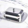 Stainless Steel Butter Dish Storage Keeper Tray with Easy to Hold Lid