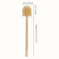 2 Pack Wood Toilet Brush Made Of Beechwood, with 360 Cleaning Power