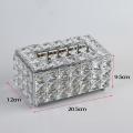 Crystal Facial Tissue Box Holder Square Napkin Dispenser Bedroom