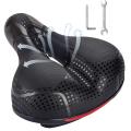 Comfort Wide Bike Seat for Women and Men, Double Shock Absorption