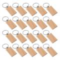 Blank Wooden Keychain Wooden (rectangular, Pack Of 20)