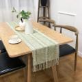 Woven Table Runner with Tassel for Dining Party Holiday 13 X 70inch,a
