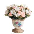 Rose Lily Artificial Silk Flowers for Bride Bouquet Home Pink