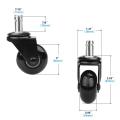10 Pcs Replacement Chair Caster Wheels 2 Inch, with Plug-in Stem