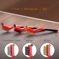 6 Pcs Wire Brush Set-brass/nylon/stainless Steel Cleaning Brush