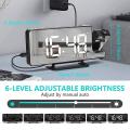 Projection Alarm Clock with 7.1inch Led Mirror Display, Digital Clock