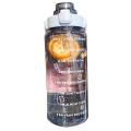 2l Sports Bottle with Straw Portable Summer Drinking Bottle Blue