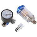 140psi 1/4 Inch Air Pressure Regulator Gauge with Water Trap Filter