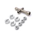 Hex Wheel Hub Adapter with Nut Sleeve for Mn-999 Mn 999 D90 1/10 Rc,2