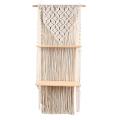 Boho Woven Shelf Tapestry Cotton Rope Wall Floating Shelf Exquisite