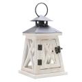 Decorative Candle Lantern Wood Farmhouse - Rustic Distressed Wooden