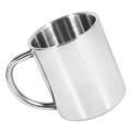 Double Layer Stainless Steel Coffee Mugs with Handgrip Scald-proof