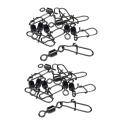 50pcs/lot Bearing Rolling Stainless Steel Fishhook Lure Tackle 8#