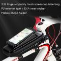 Bicycle Front Frame Bag Waterproof Bike Top Tube Bag with Phone Mount