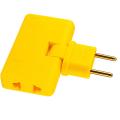 Rotate Eu Plug Converter 3 In 1 180 Degree Extension Plug,yellow