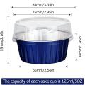 Foil Cupcake Liners with Lids, Cupcake Cups for Parties Baking A
