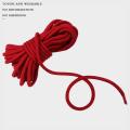 2 Pcs Red Cotton Rope, 8mm Soft Tying Cord for Camping, 10m/33ft
