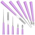 10 Pieces Diamond Tipped Bead Reamer for Glass Plastic Wood Beads