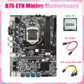 Eth Mining Motherboard+g1630 Cpu+6pin to Dual 8pin Cable+sata Cable