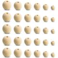 Wooden Beads-pack Of 500 6 Sizes Drille Round Unpolished Handicrafts