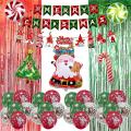 Red Green Christmas Balloon Kit Christmas Banner for Diy Decoration C