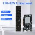 Eth-hsw3 Btc Mining Motherboard with 6pin to 8pin Power Cord Set