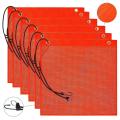 6pcs 18x18 Inch Mesh Safety Flags Orange Warning Flag with Grommets