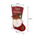 2 Pack Large Christmas Stockings with 3d Santa Claus Snowman