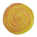 4pcs Placemats Satin Dyed Multi-color Dining Table Mats(orange)