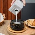 Luxury Gold Inlay Ceramic Marble Mug Coffee Mugs Ceramic Latte Mug A