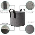 5-pack 7 Gallon Grow Bags Planting Pots with Strap Handles (grey)