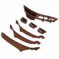 7pcs Car Seat Front Right Armrest Interior Door Handle Pull Brown