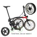 Poday Folding Bike Easywheel for Brompton Bicycle Rear Racks Blue