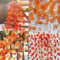 12 Strands Fall Maple Leaves Artificial Maple Vines Garland