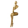 Thinker Statue Abstract Figure Sculpture Small Resin Office Decor D