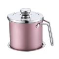 Bacon Grease Container 1.9l Cooking Oil Storage Can(pink)
