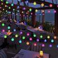 Outdoor Solar String Lights Colorful Led Bubble Ball Lights 7 Meters