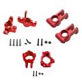 6pcs Metal Front Spindle & Rear Hub Set for Losi Lasernut U4 Rc,red