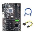 B250 Btc Mining Motherboard with Sata 15pin to 6pin Cable+rj45 Cable