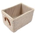 Storage Basket Home Sundries Boxes Corn Husk Woven Basket-white