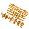 Metal Set Steering Block Hub Carrier Suspension Arm for Wltoys,yellow