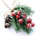 Christmas Berries Decor 8 Pcs Artificial Pine Cones Branch Craft