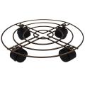 2pcs 11 Inch Plant Flower Heavy Duty Copper Plant Stand with Wheels