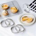 5pcs Circular Tart Rings with Holes Stainless Steel Cake Mould 7cm