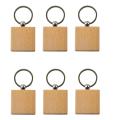 Blank Wooden Keychain Wooden (square, 20 Pack)