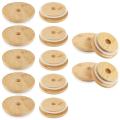 16 Pcs Bamboo Jar Lids with Straw Hole Reusable Bamboo Jar