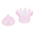 12 Pcs Candy Boxes Plastic Mini Dome with Crown Design Pink