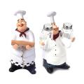 Retro Chef Model Ornaments Resin Crafts Figurines White Top Hat-b