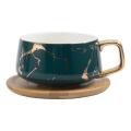 Luxury Gold Inlay Ceramic Marble Mug Coffee Mugs Ceramic Latte Mug C