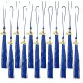 12 Pieces Graduation Tassel with 2022 Charm for Party (blue)